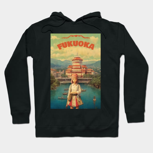 Fukuoka, Japan, Poster Hoodie by BokeeLee